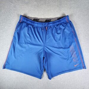 University Of Florida UF Football Shorts Men XL Blue Nike Dri Fit Athletic Loose